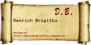 Detrich Brigitta névjegykártya